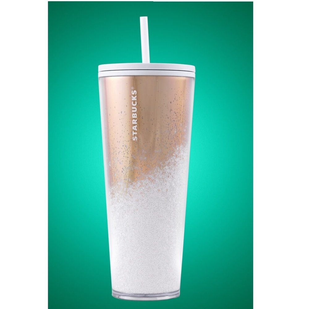 Starbucks Mirror Gold Glitter Snow Cup Tumbler